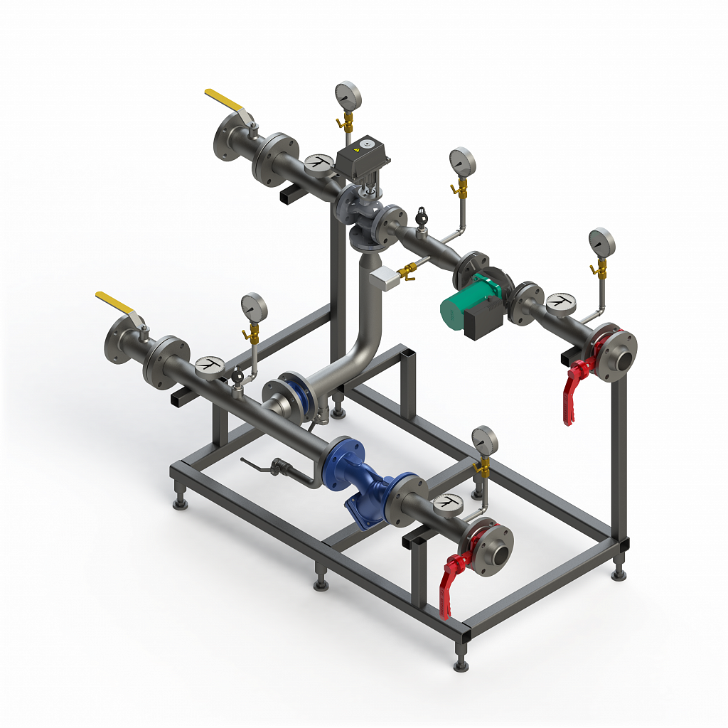 Модуль «Отопление-вентиляция с зависимым присоединением» Модуль «Отопление-вентиляция с зависимым присоединением»